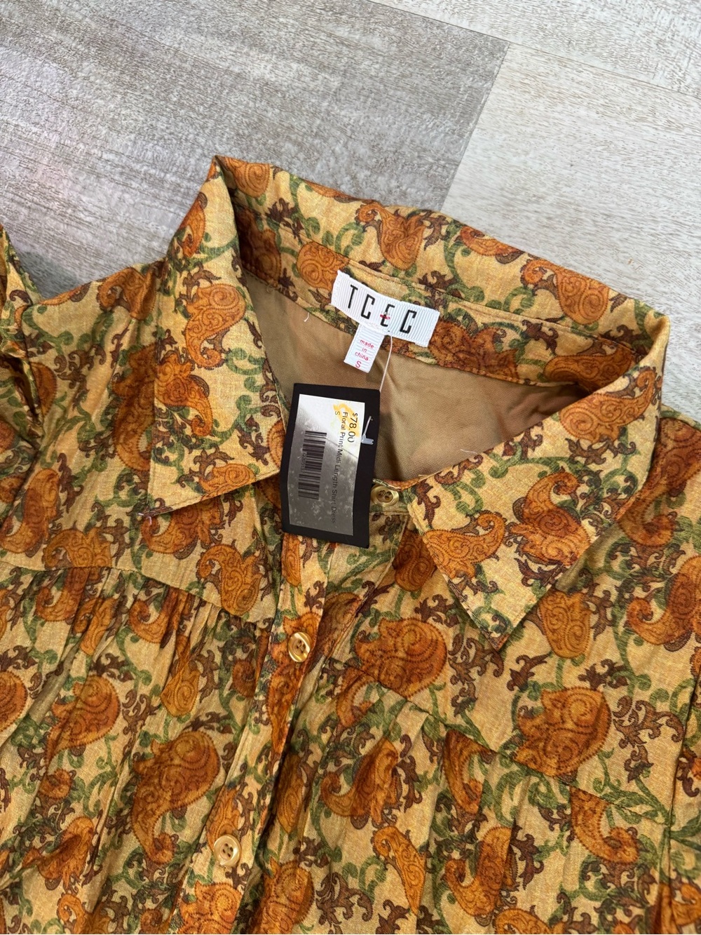 TCEC Orange Floral Tiered Maxi Dress - Picture 2 of 3